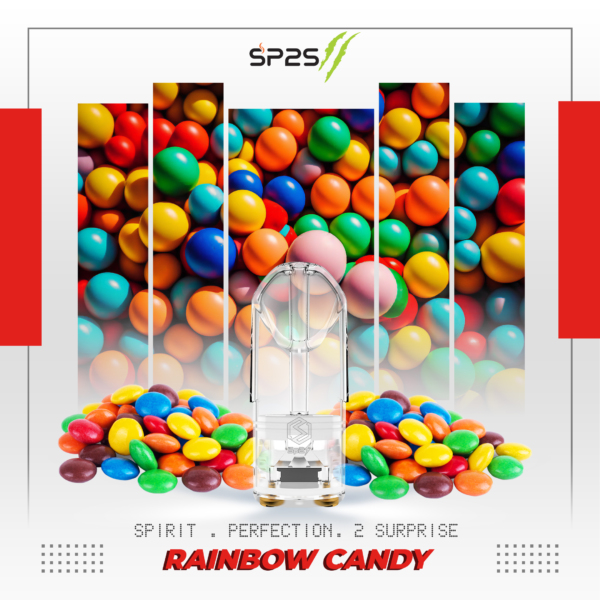 SP2S電子煙【彩虹糖味】SP2S透明煙彈 霧化菸彈 現貨速發